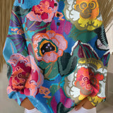 Martina | Waffelstrick-Pullover mit großen bunten Blumen | Stefanie Berlin
