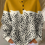 Helga | Senfgelber Waffelstrick-Pullover mit Muster | Stefanie Berlin