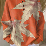 Karin | Waffelstrick-Pullover mit Ahornblättern | Stefanie Berlin