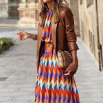 Cassandra - Leuchtendes geometrisches Kleid - Ansicht 2