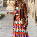 Cassandra - Leuchtendes geometrisches Kleid - Ansicht 2