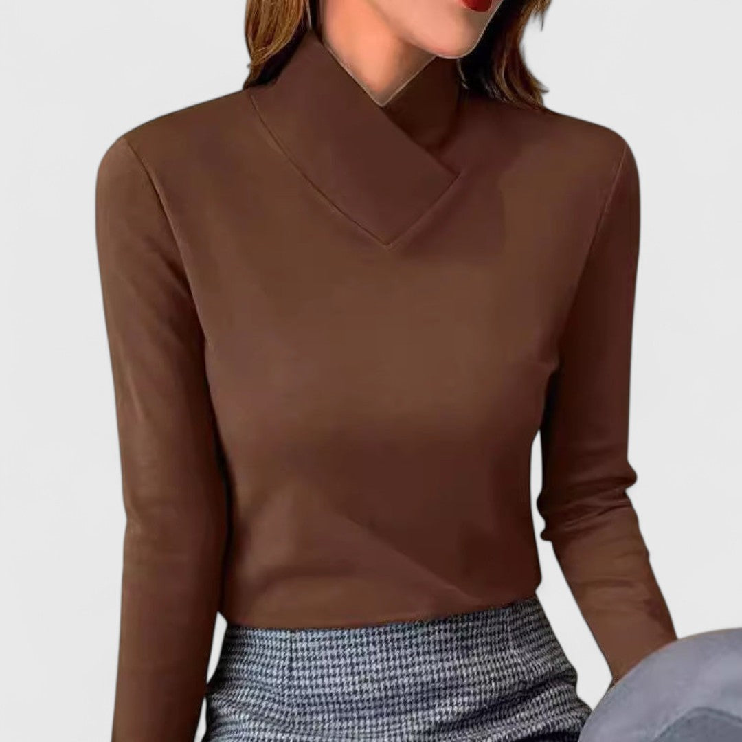Christiane | Eleganter Pullover mit Stehkragen - Ansicht 3