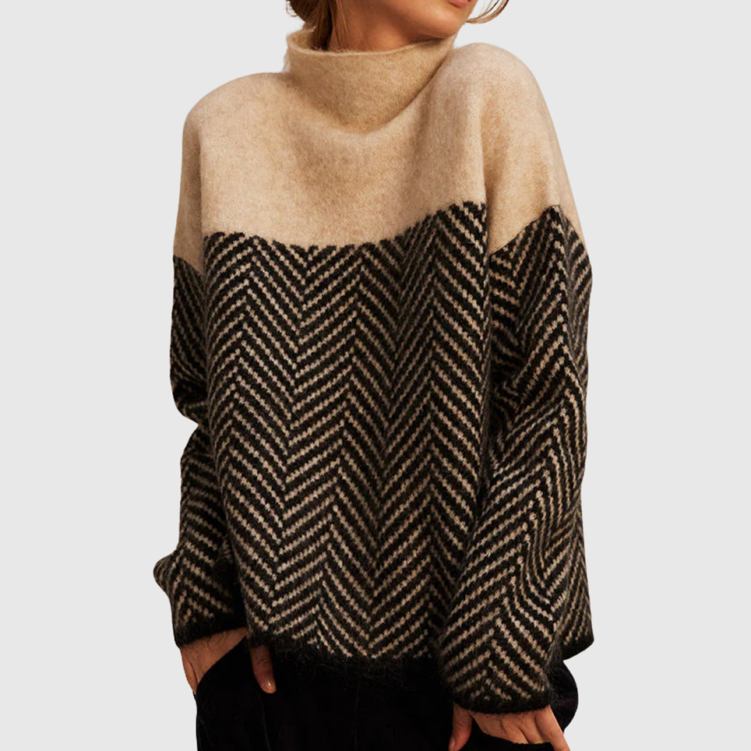 Norah | Pullover aus Baumwolle mit Stehkragen von Stefanie Berlin
