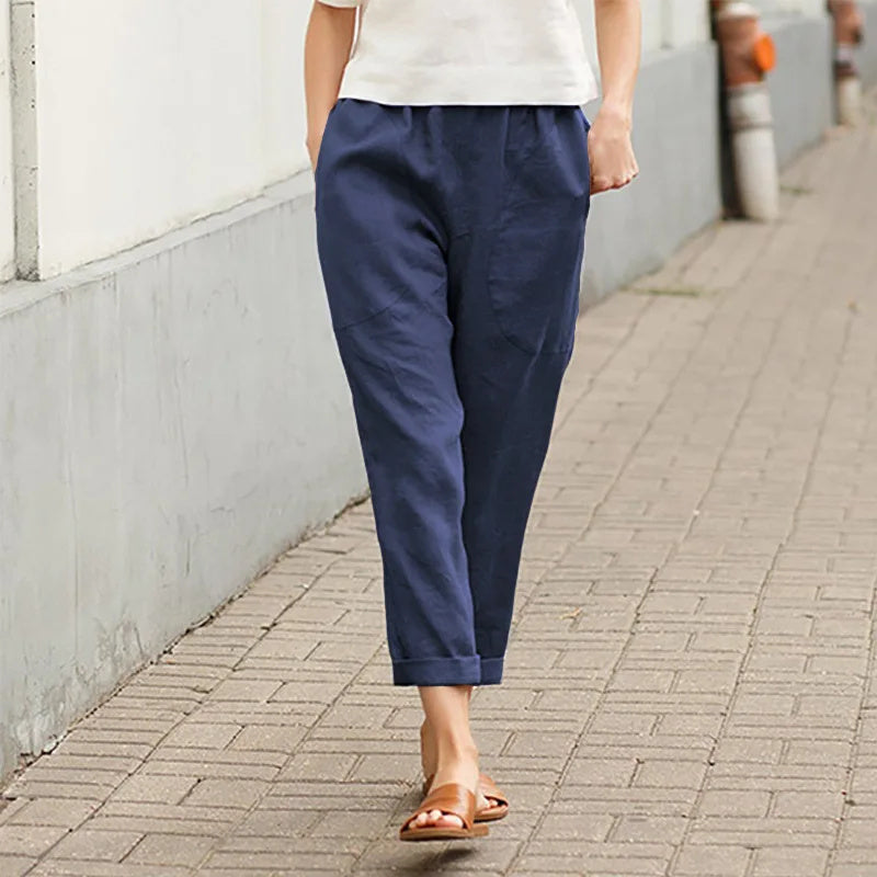 Kerstin - Weite Hosen mit Taschen - Ansicht 5