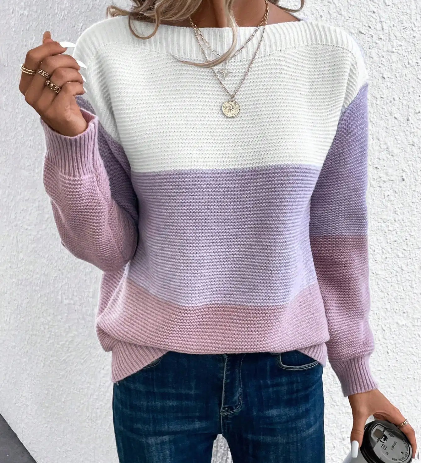 Grace | Gemütlicher Pullover im Colour-Block-Design - Ansicht 3