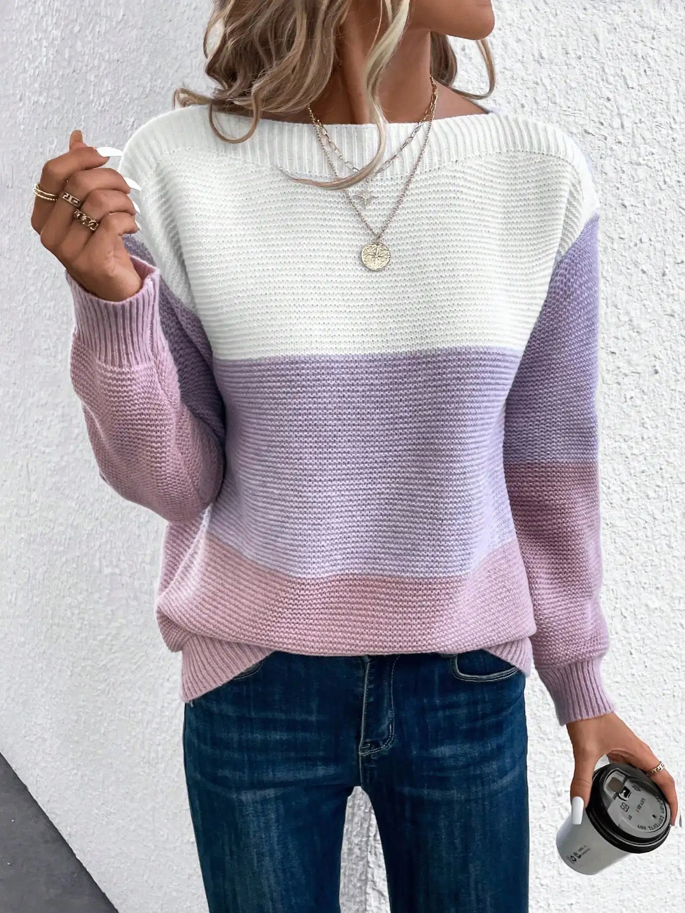 Grace | Gemütlicher Pullover im Colour-Block-Design - Ansicht 3