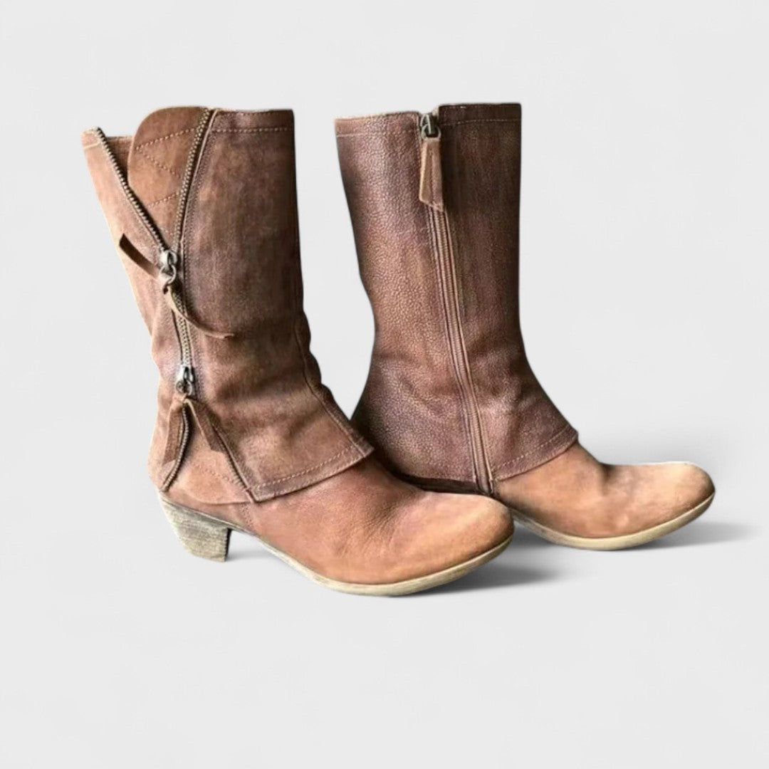 Alma - Vintage Stiefel bis zur Wadenmitte von Stefanie Berlin