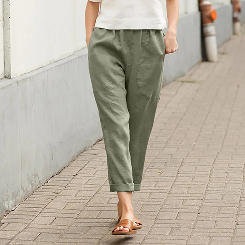 Kerstin - Weite Hosen mit Taschen - Ansicht 3