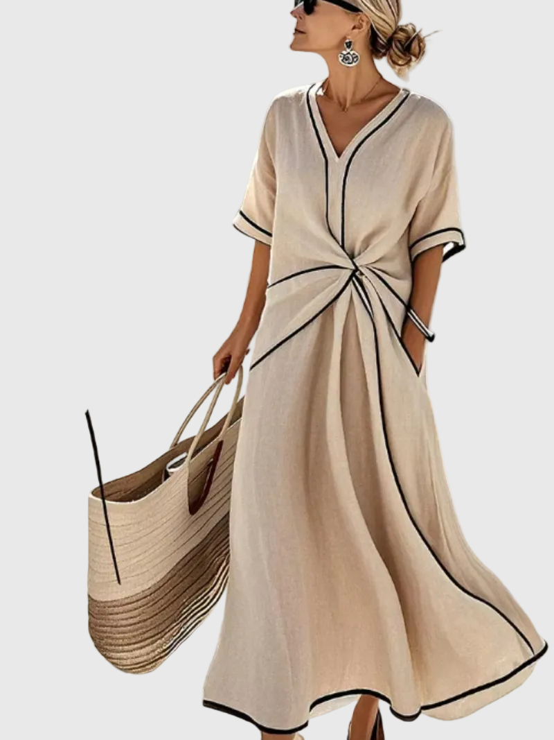 Helena | Maxikleid mit Drapierung von Stefanie Berlin