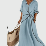 Helena | Maxikleid mit Drapierung - Ansicht 2