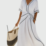 Helena | Maxikleid mit Drapierung - Ansicht 3