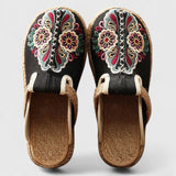 Corinna - Bestickte Flache Sandalen - Ansicht 2
