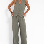 Andrea - Ensemble Gilet mit Knöpfen & Weite Hose - Ansicht 14