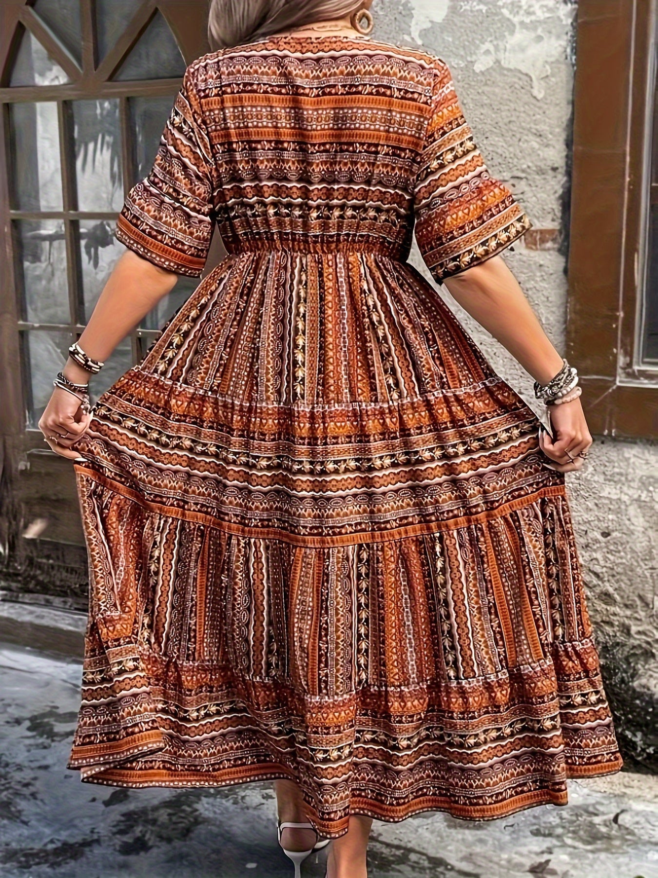 Janina - Fließendes Ethno-Kleid - Ansicht 7