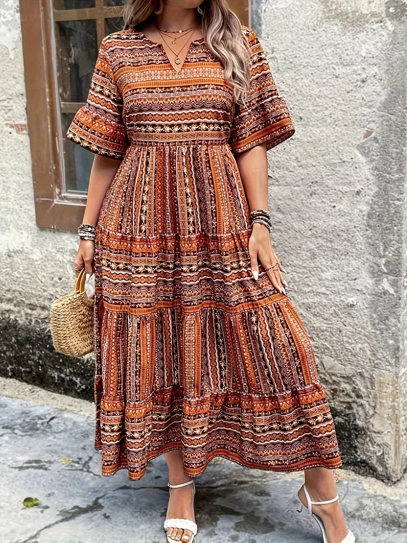 Janina - Fließendes Ethno-Kleid - Ansicht 4
