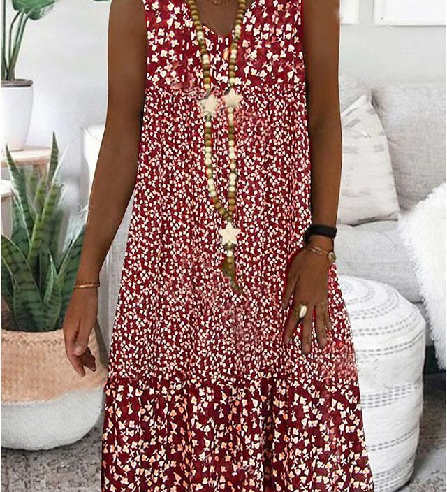 Ayla | Ärmelloses Kleid mit V-Ausschnitt - Ansicht 4