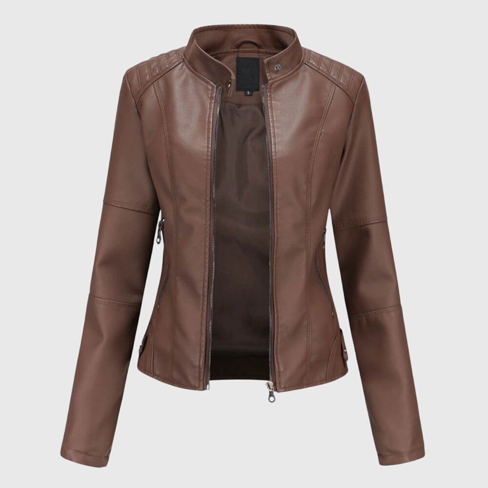 Giorgina™ - Elegante Lederjacke für Frauen - Ansicht 2
