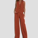 Andrea - Ensemble Gilet mit Knöpfen & Weite Hose - Ansicht 15