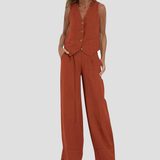Andrea - Ensemble Gilet mit Knöpfen & Weite Hose - Ansicht 15